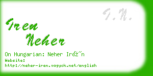 iren neher business card